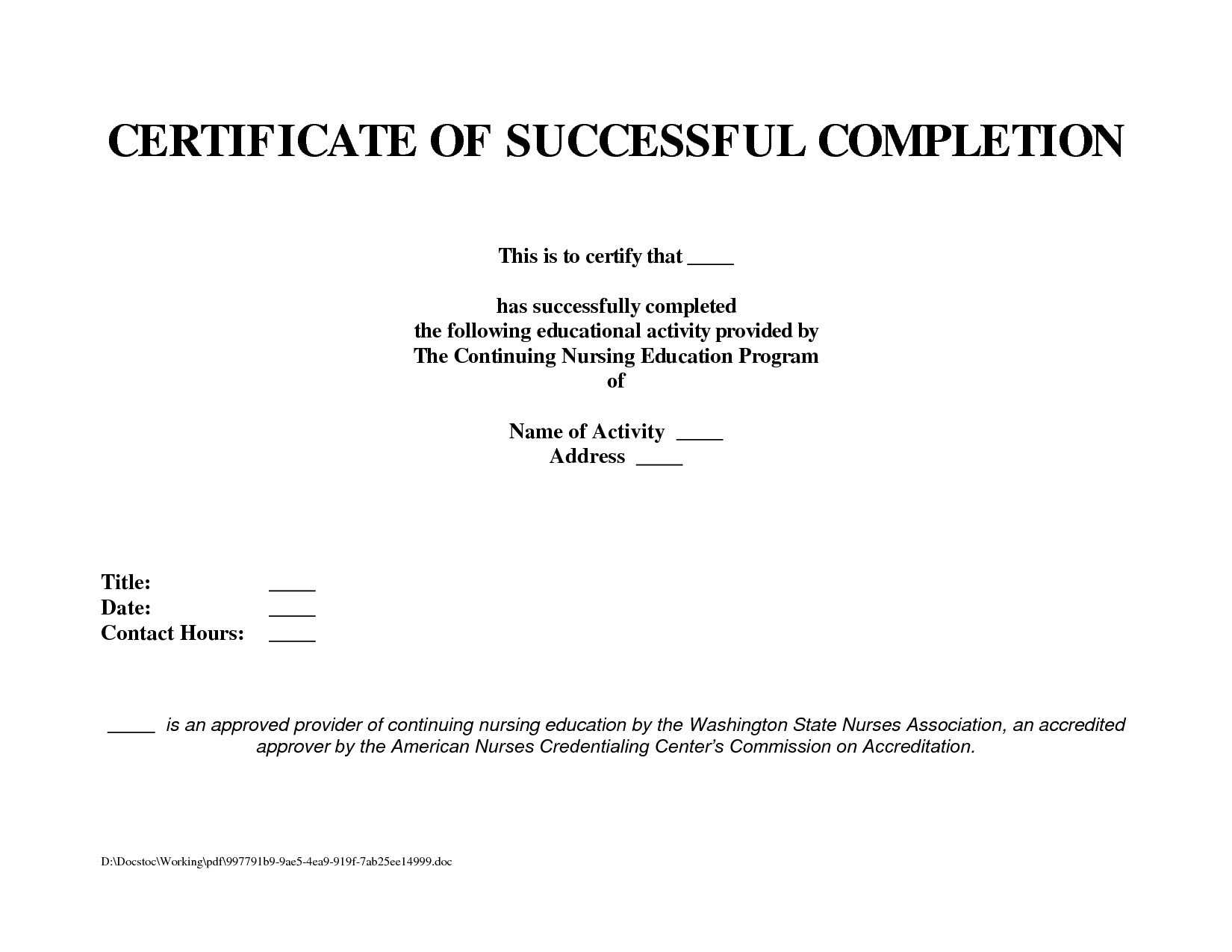 10 Template For A Certificate Of Completion | Business Letter With Certificate Template For Project Completion