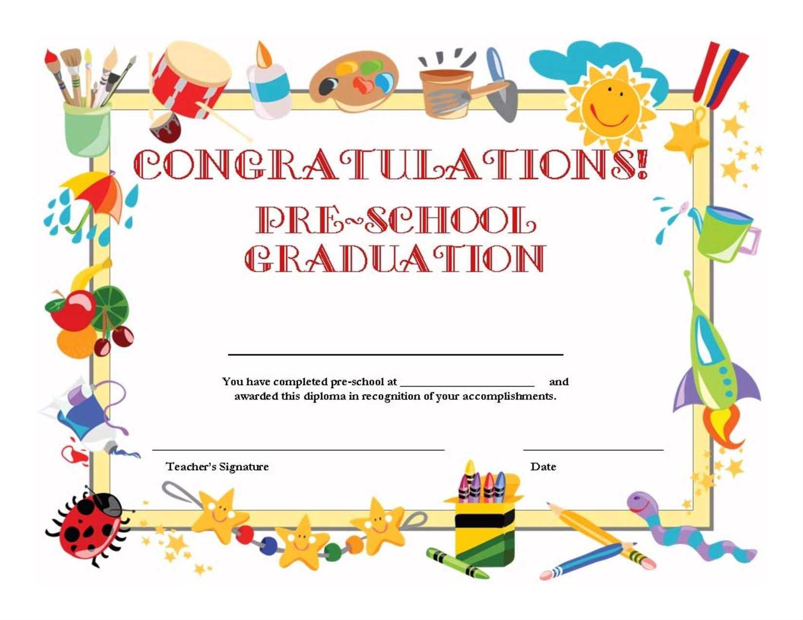 11+ Preschool Certificate Templates – Pdf | Free & Premium Pertaining To Leaving Certificate Template