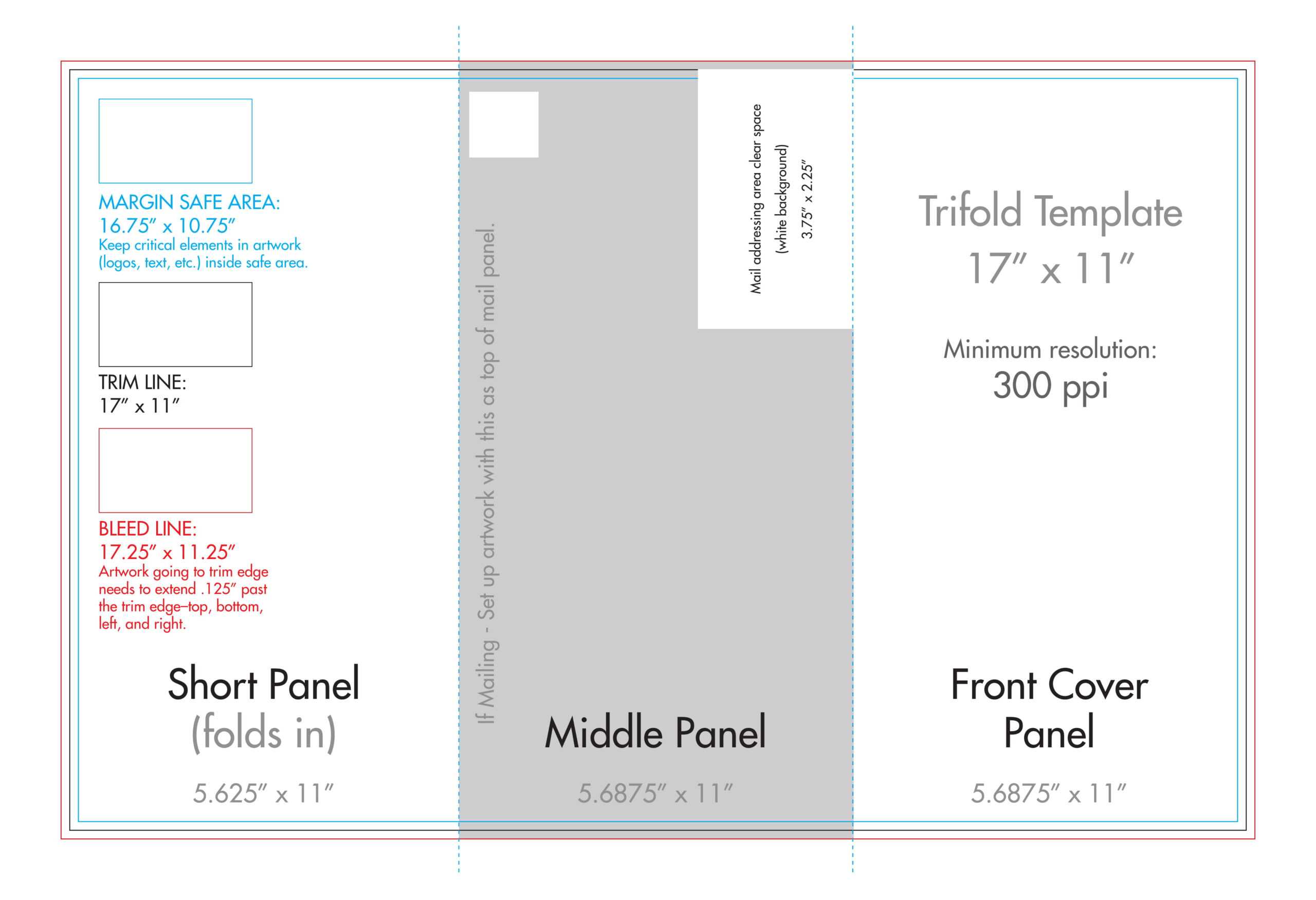 11" X 17" Tri Fold Brochure Template – U.s. Press Intended For Tri Fold Brochure Template Illustrator