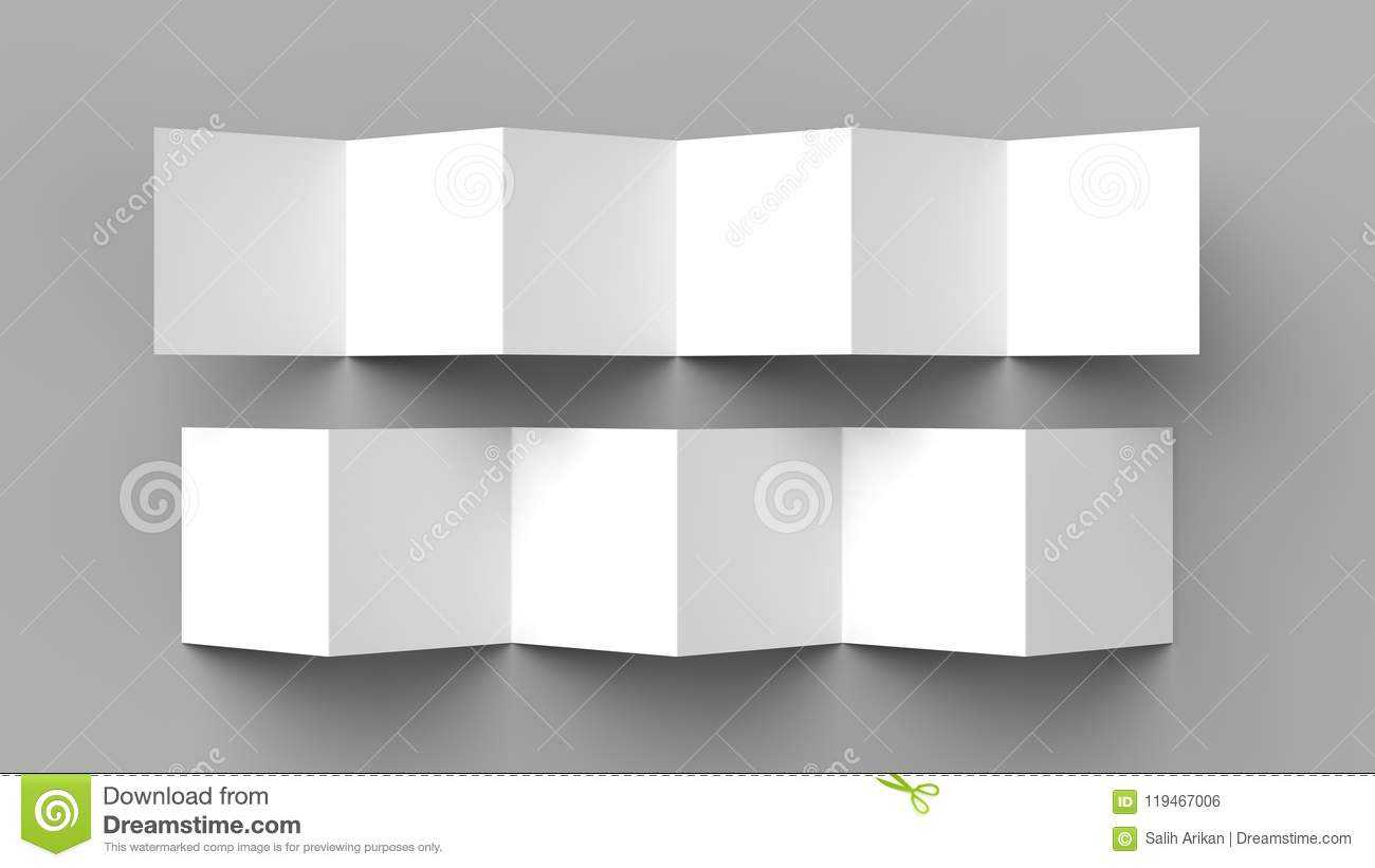 12 Page Leaflet, 6 Panel Accordion Fold – Z Fold Square Regarding 6 Panel Brochure Template