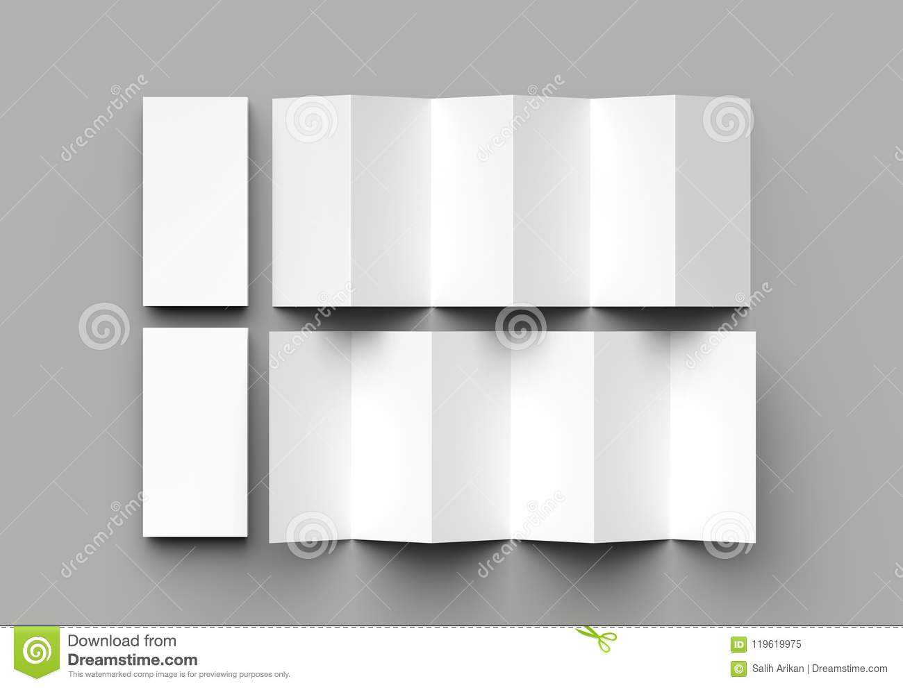 12 Page Leaflet, 6 Panel Accordion Fold – Z Fold Vertical With Regard To 12 Page Brochure Template