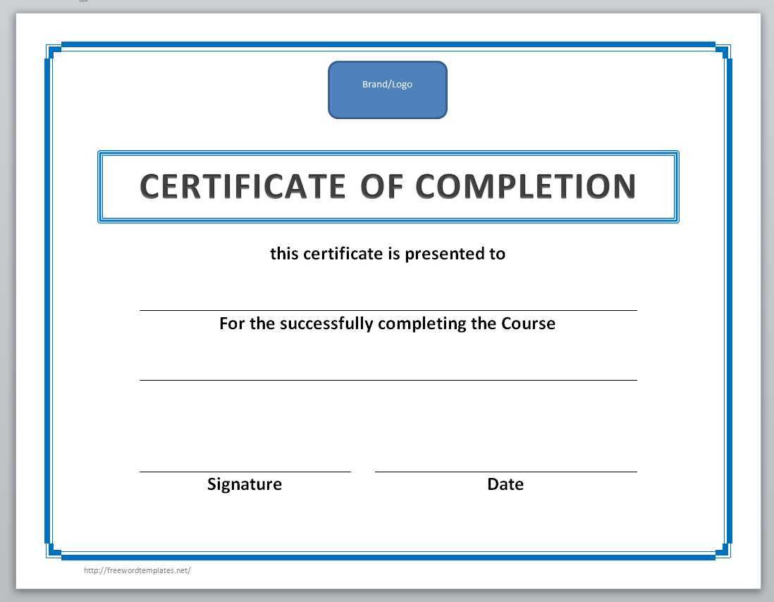 13 Free Certificate Templates For Word » Officetemplate Inside Free Certificate Of Completion Template Word