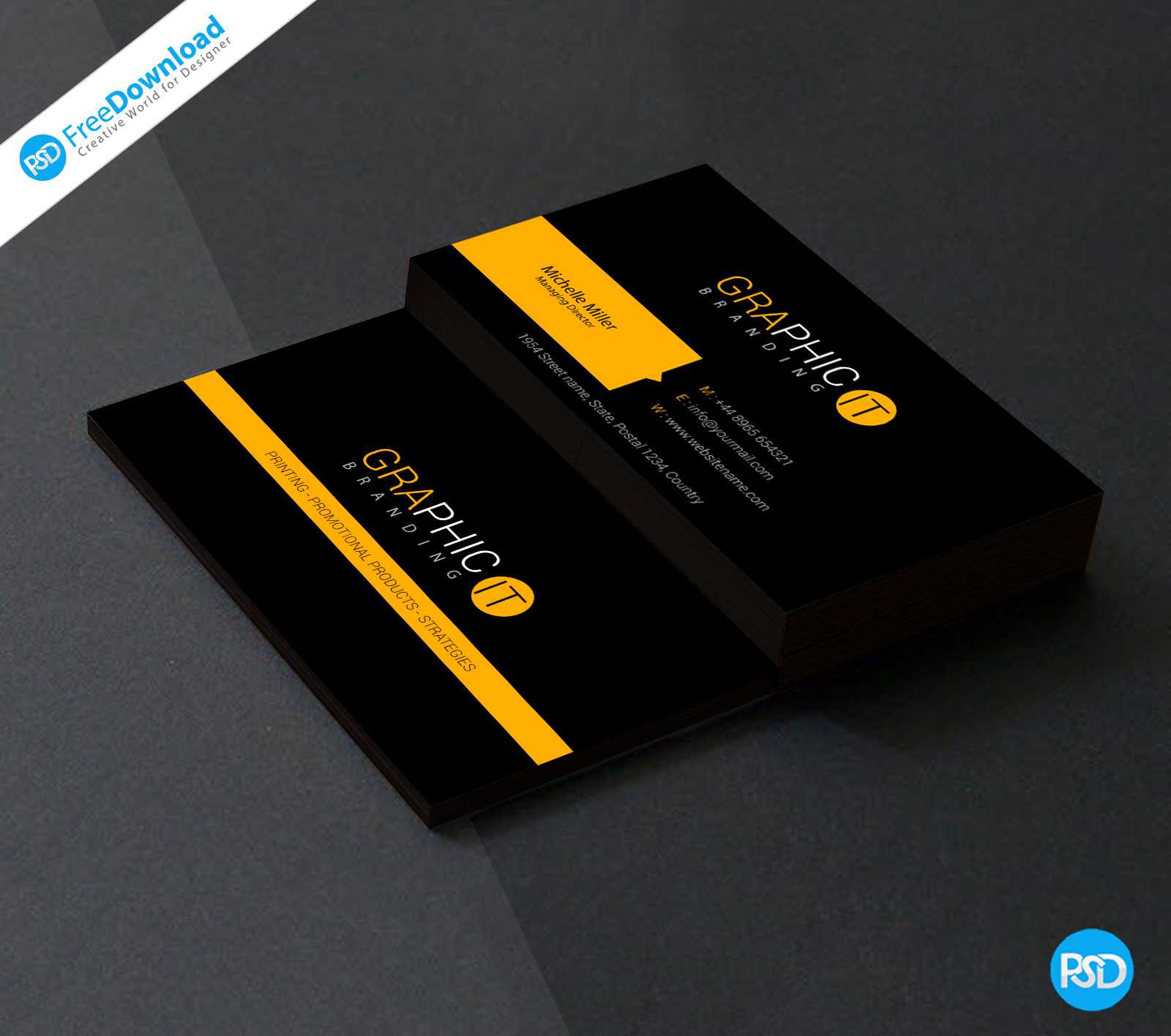 150+ Free Business Card Psd Templates Intended For Name Card Design Template Psd