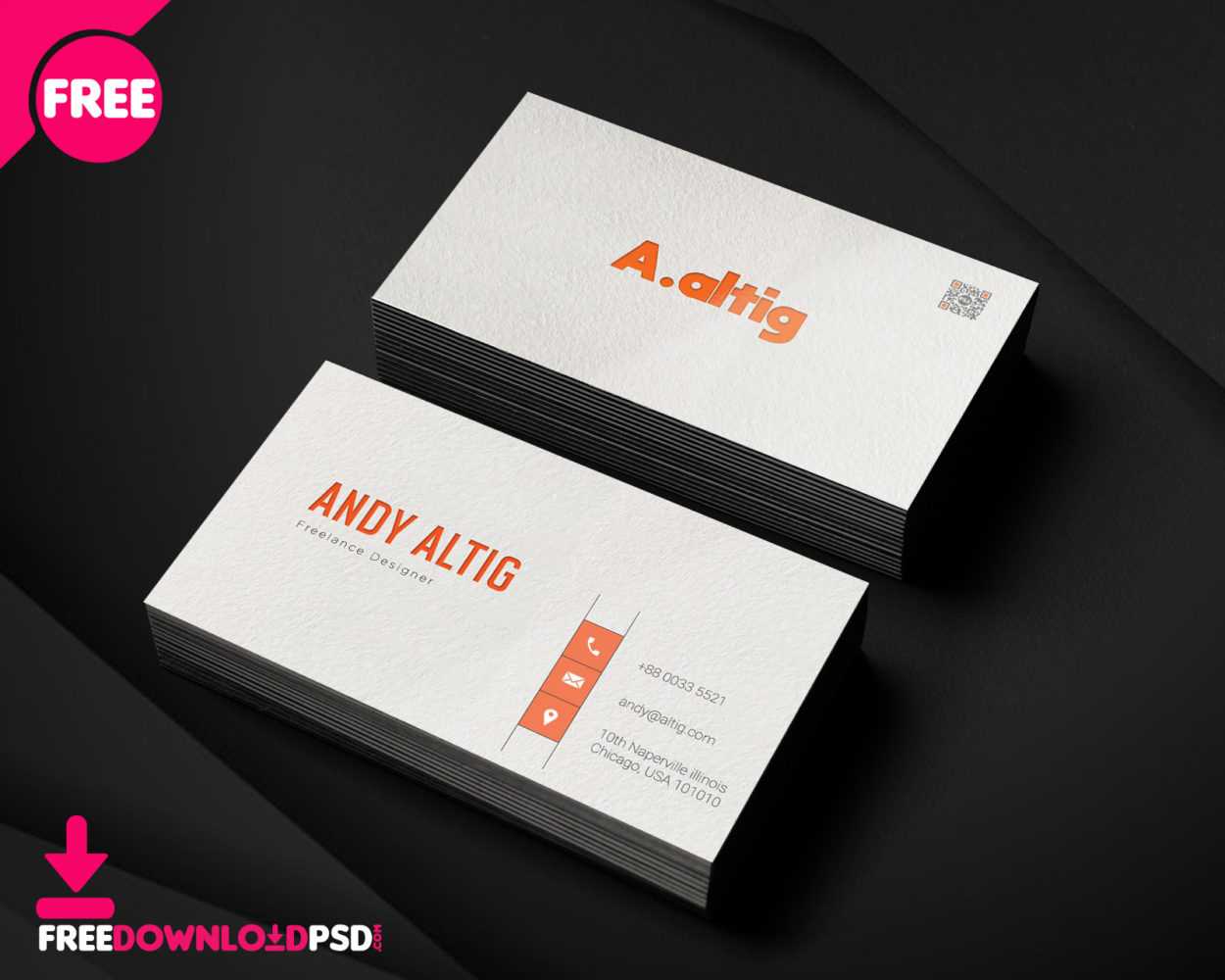 150+ Free Business Card Psd Templates Within Freelance Business Card Template