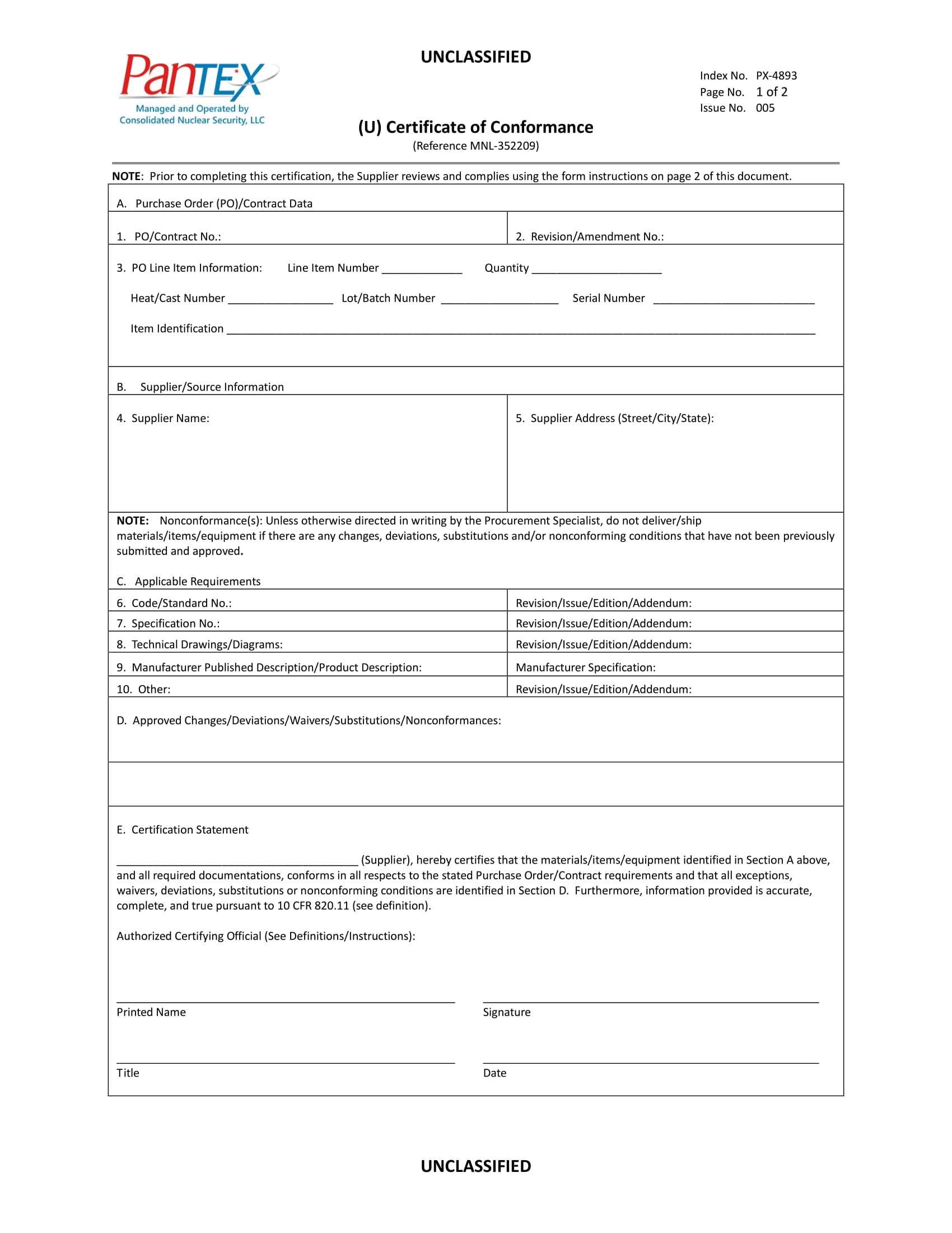 16+ Certificate Of Conformance Example – Pdf, Word, Ai For Certificate Of Manufacture Template