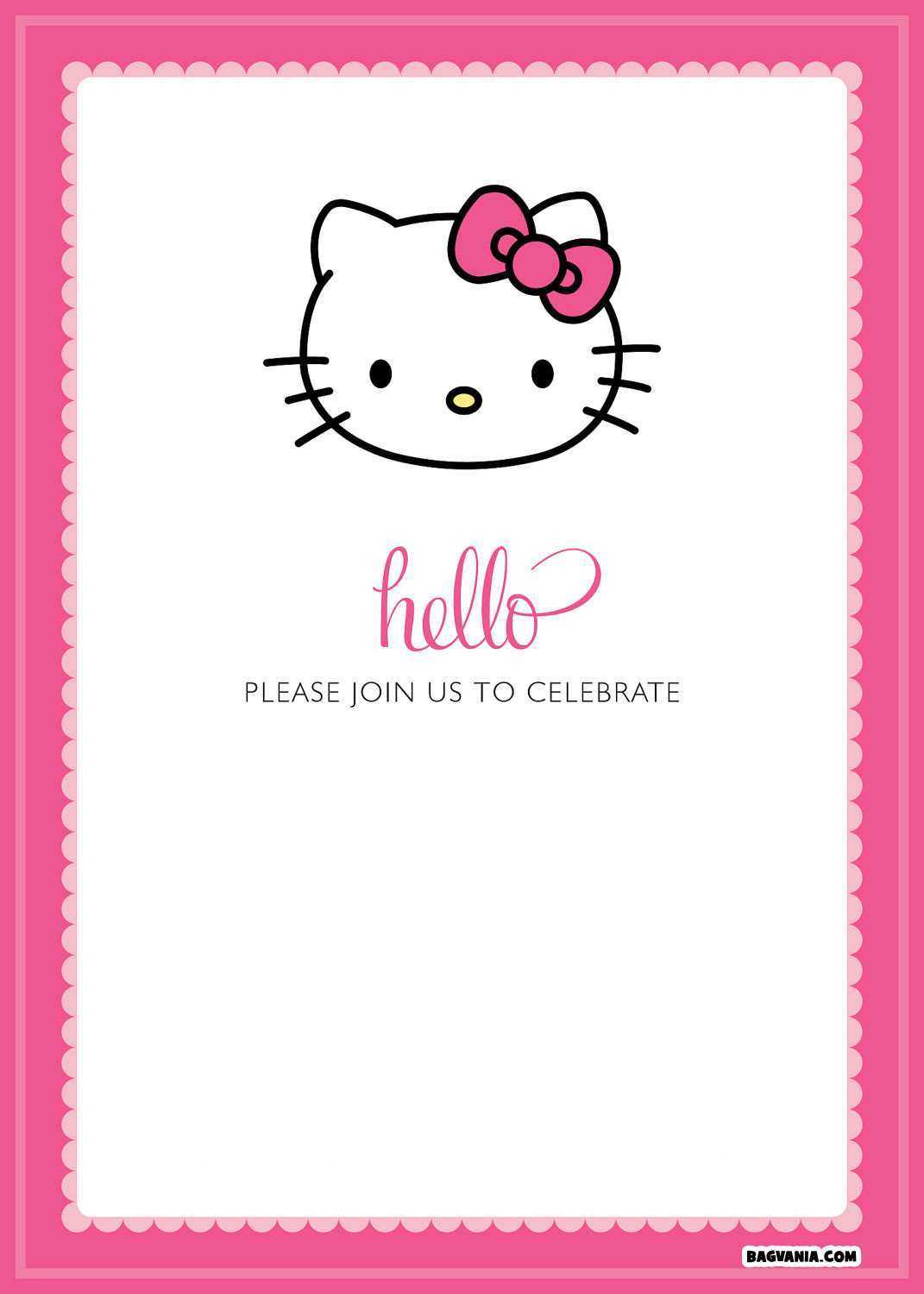 16 Creative Hello Kitty Birthday Invitation Template Free With Hello Kitty Birthday Card Template Free