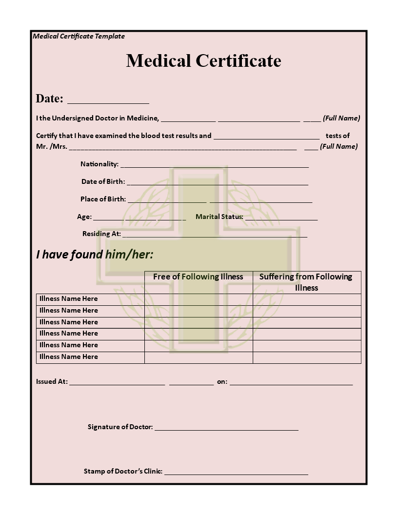 19+ Medical Certificate Templates For Leave – Pdf, Docs Regarding Leaving Certificate Template