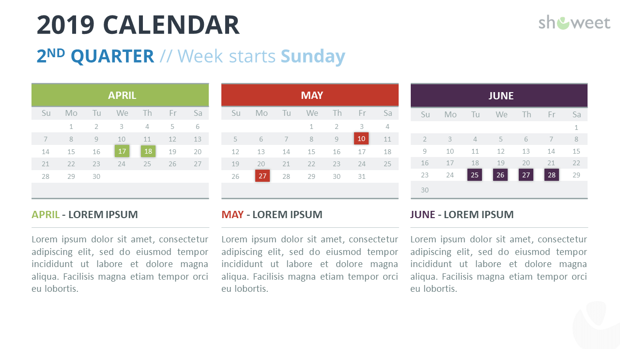 2019 Calendar Powerpoint Templates Regarding Microsoft Powerpoint Calendar Template