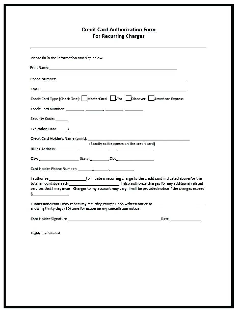 23+ Credit Card Authorization Form Template Pdf Fillable 2020!! Intended For Authorization To Charge Credit Card Template