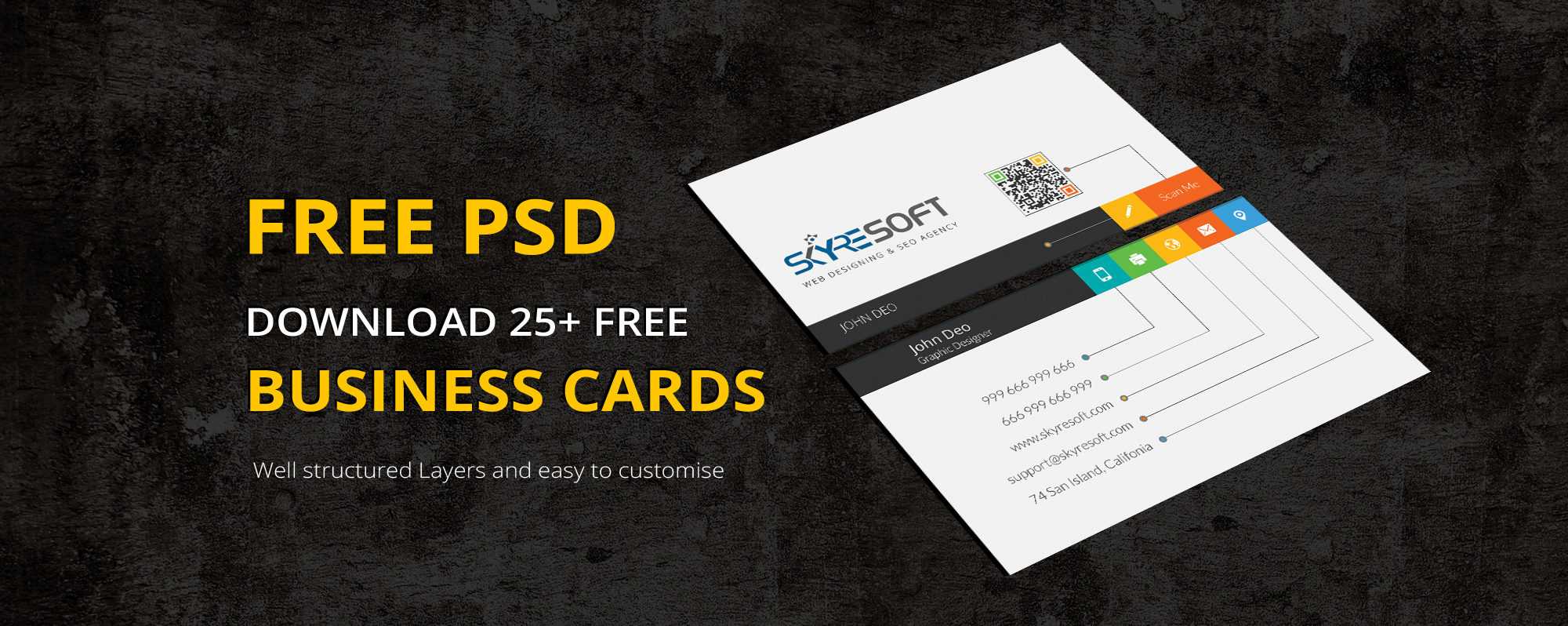 25 Creative Free Psd Business Card Templates 2019 Regarding Web Design Business Cards Templates