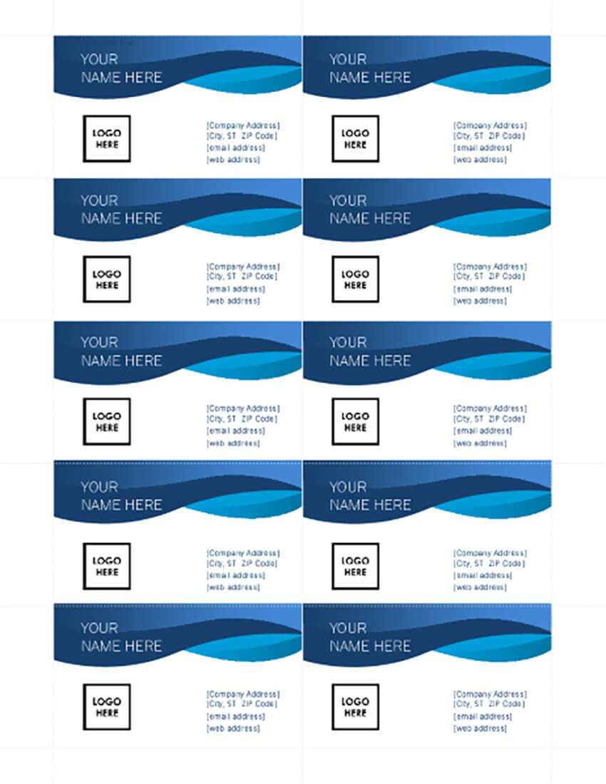 25+ Free Microsoft Word Business Card Templates (Printable for Blank Business Card Template Microsoft Word