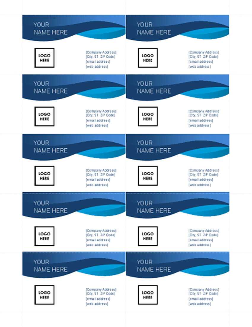 25+ Free Microsoft Word Business Card Templates (Printable Intended For Blank Business Card Template For Word