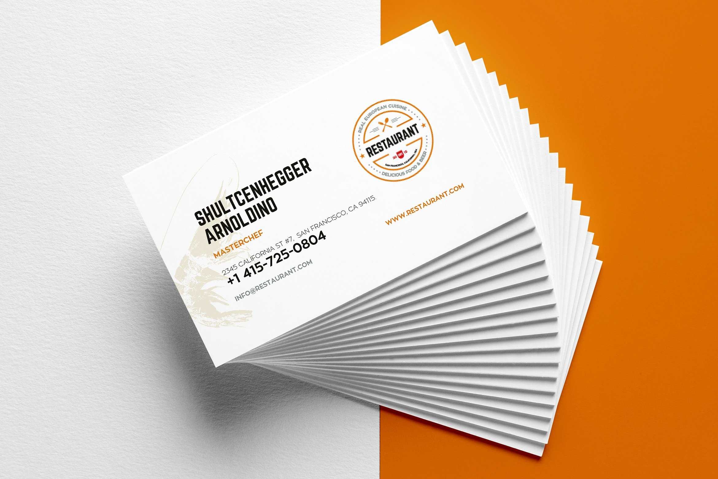 29+ Creative Restaurant Business Card Templates – Ai, Apple With Regard To Food Business Cards Templates Free