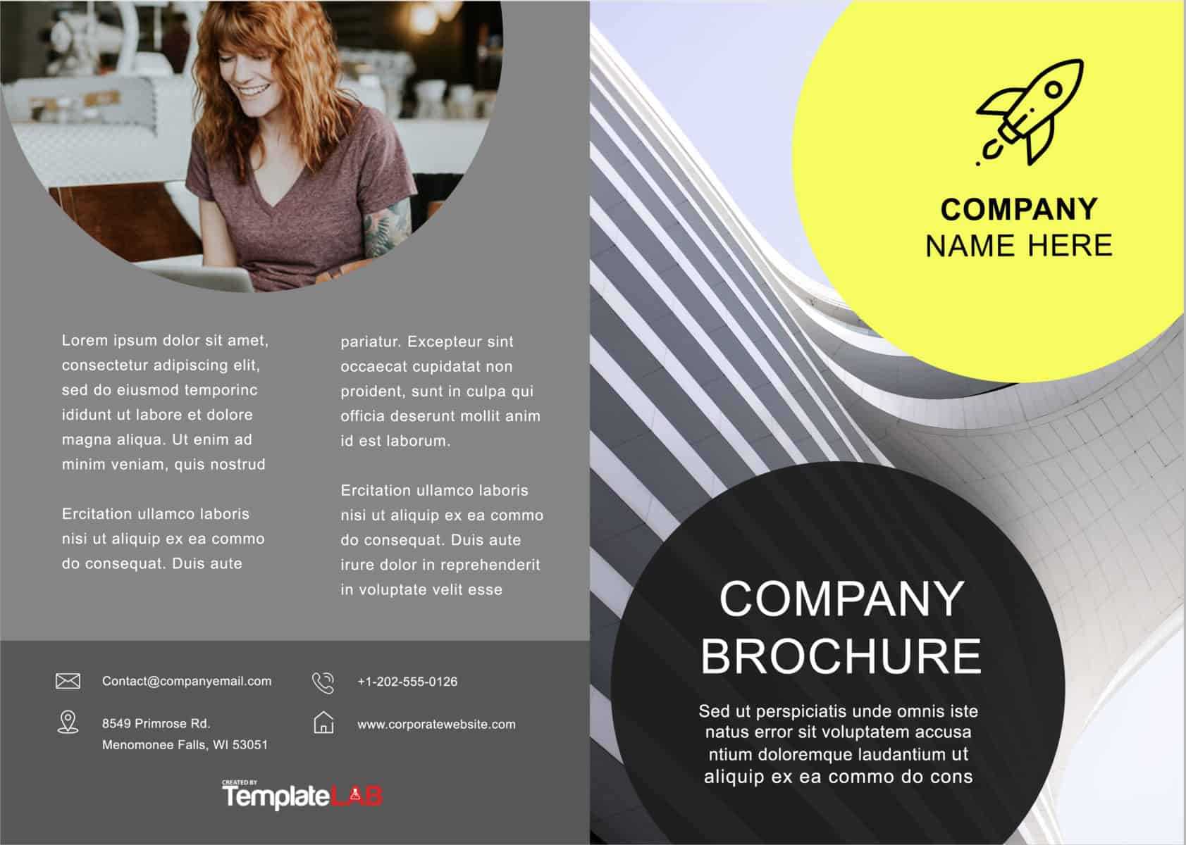 33 Free Brochure Templates (Word + Pdf) ᐅ Templatelab Intended For One Sided Brochure Template