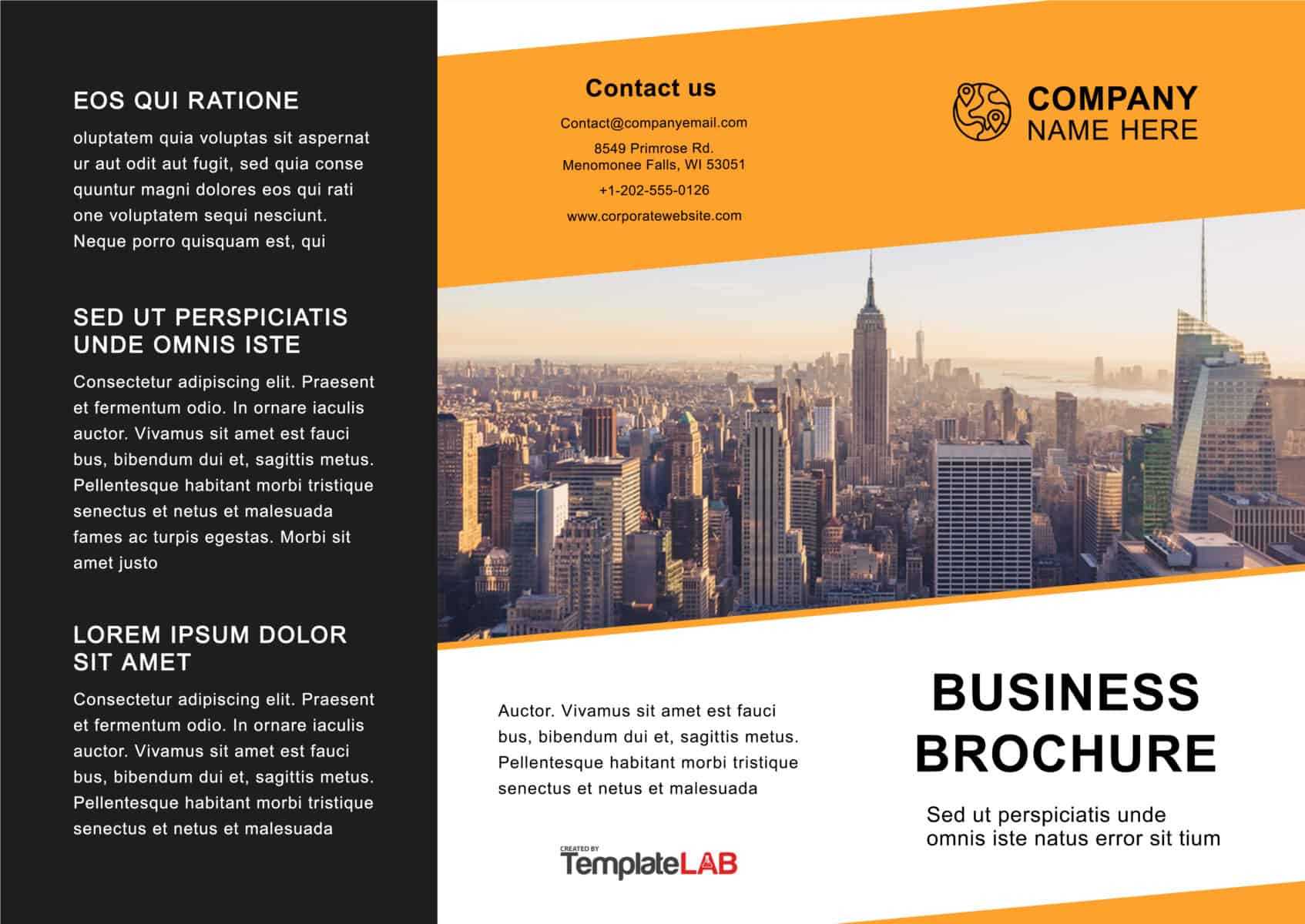 33 Free Brochure Templates (Word + Pdf) ᐅ Templatelab Pertaining To Free Template For Brochure Microsoft Office