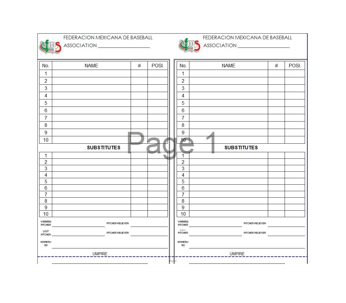 33 Printable Baseball Lineup Templates [Free Download] ᐅ Intended For Baseball Lineup Card Template