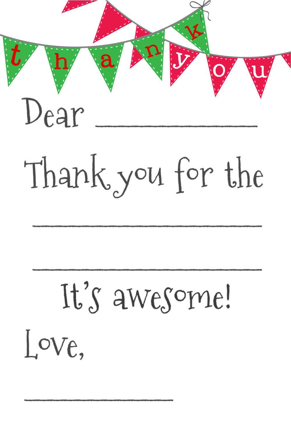 34 Printable Thank You Cards For All Purposes Pertaining To Christmas Thank You Card Templates Free