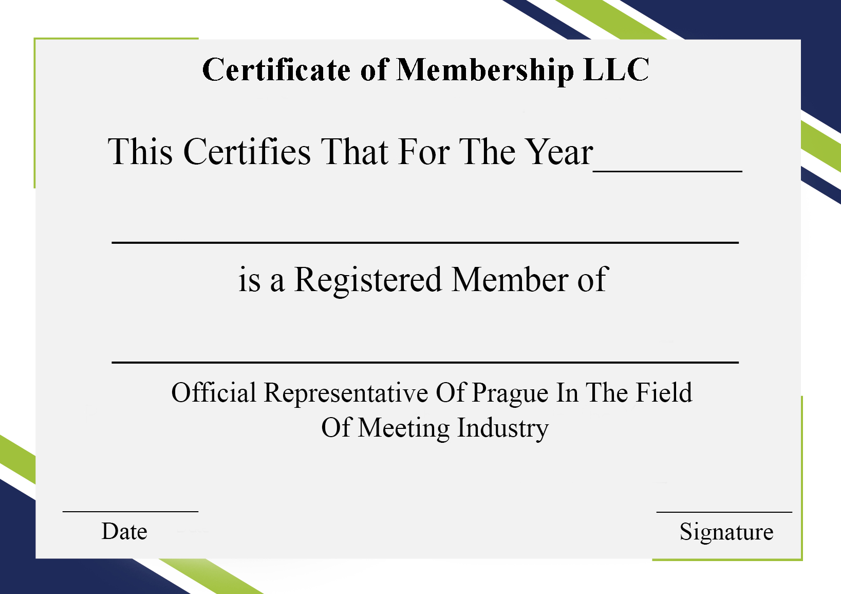 4+ Free Sample Certificate Of Membership Templates Inside Llc Membership Certificate Template
