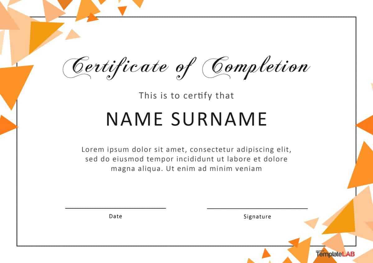 40 Fantastic Certificate Of Completion Templates [Word For Free Certificate Of Completion Template Word