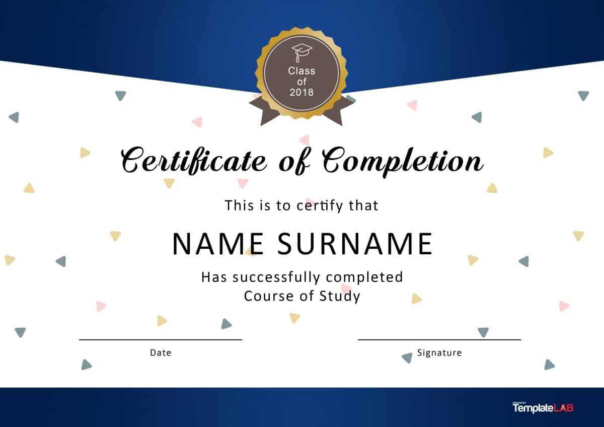 40 Fantastic Certificate Of Completion Templates [Word Regarding Free Training Completion Certificate Templates