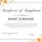 40 Fantastic Certificate Of Completion Templates [Word throughout 5Th Grade Graduation Certificate Template