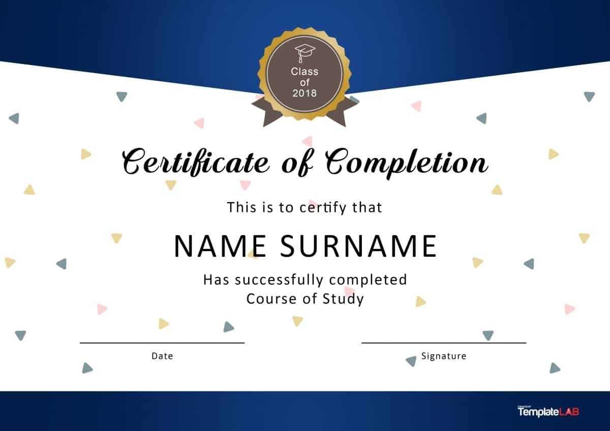 40 Fantastic Certificate Of Completion Templates [Word With Throughout Certification Of Completion Template