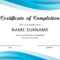 40 Fantastic Certificate Of Completion Templates [Word within Free Training Completion Certificate Templates