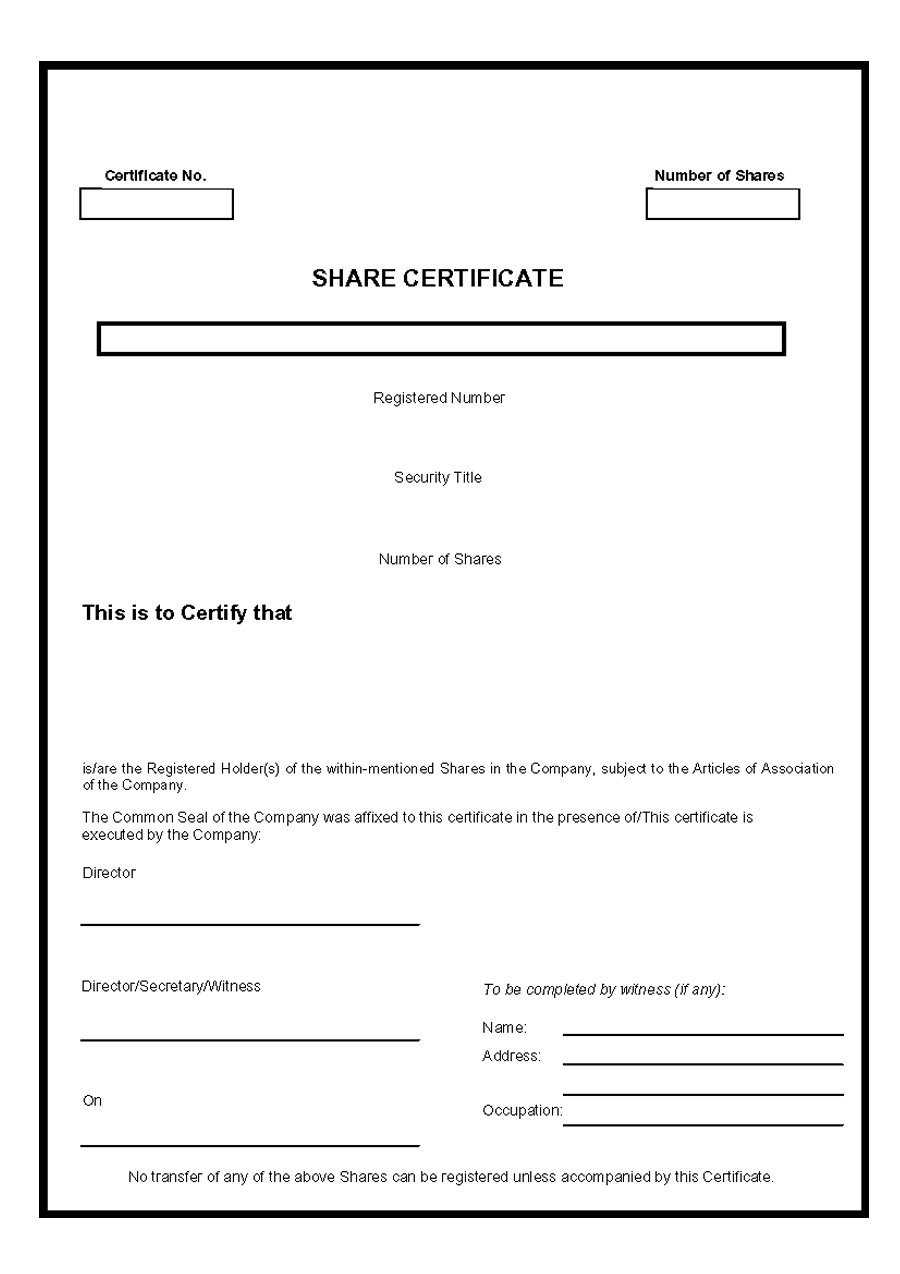 40+ Free Stock Certificate Templates (Word, Pdf) ᐅ Templatelab With Ownership Certificate Template