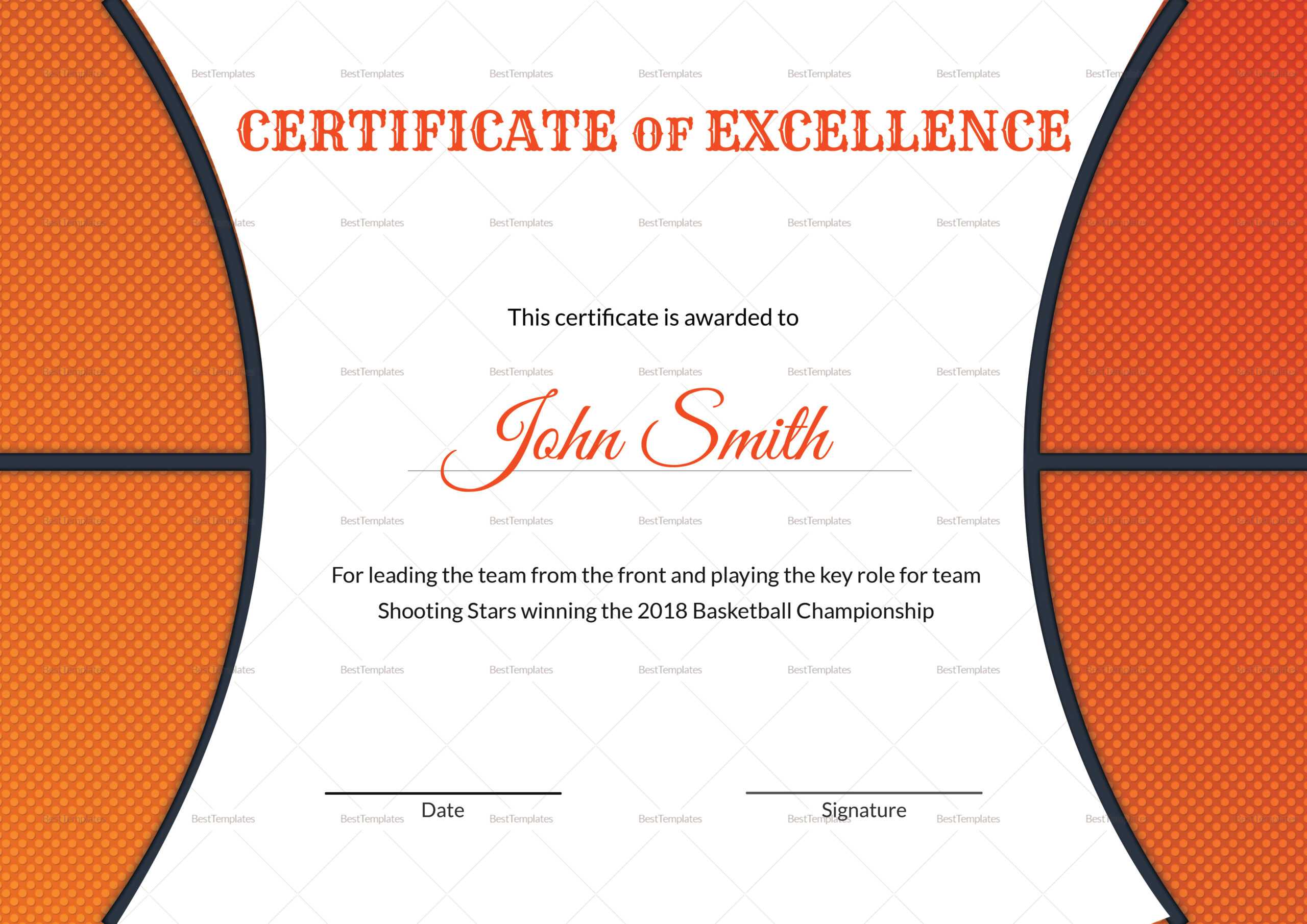 4570Book | Certificate Template Word Basketball Clipart In Intended For Sports Award Certificate Template Word