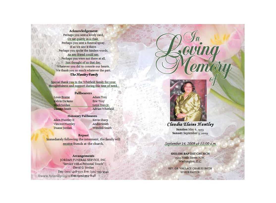 47 Free Funeral Program Templates (In Word Format) ᐅ Regarding Memorial Brochure Template
