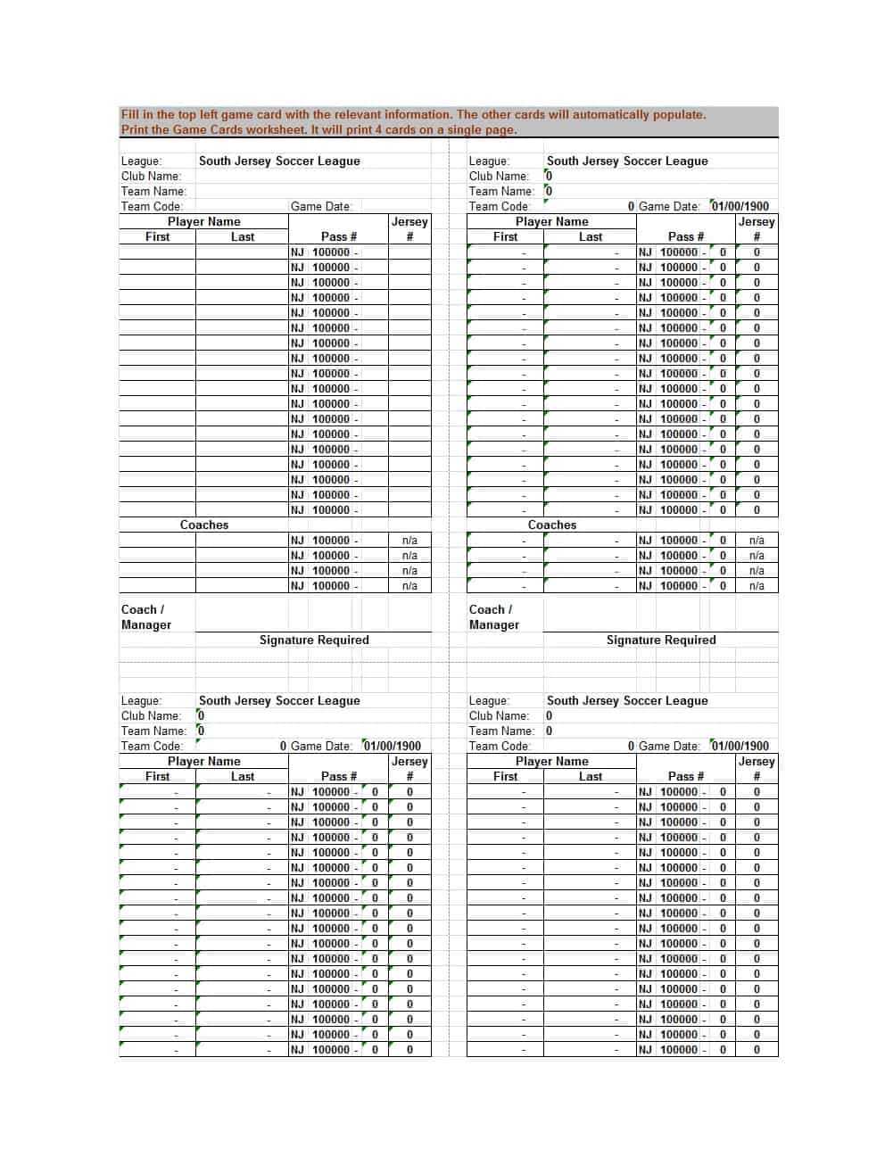 49 Printable Soccer Roster Templates (Soccer Lineup Sheets) ᐅ Throughout Soccer Referee Game Card Template