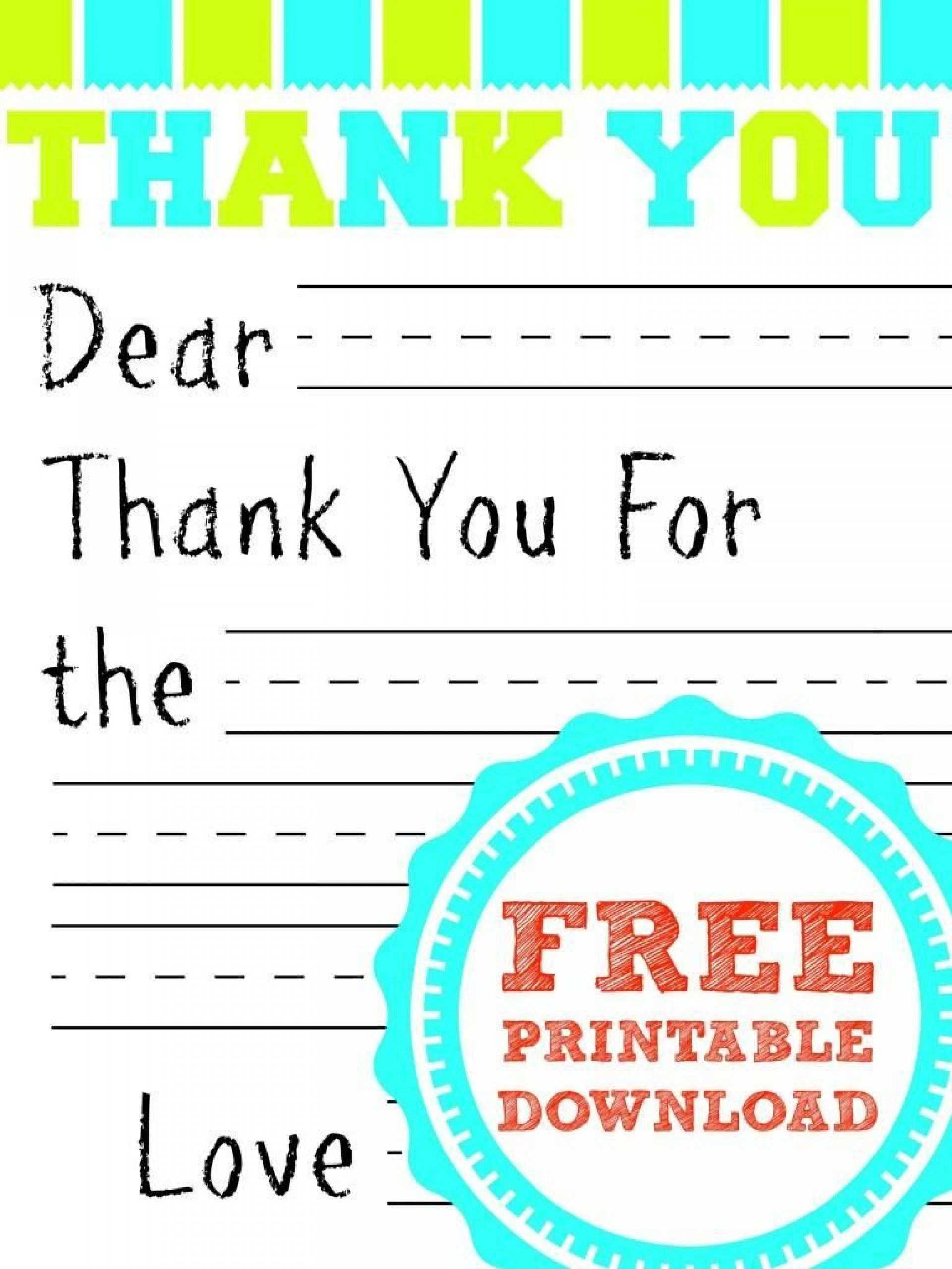 50 Free Birthday Thank You Card Template Word In Word With With Free Printable Thank You Card Template