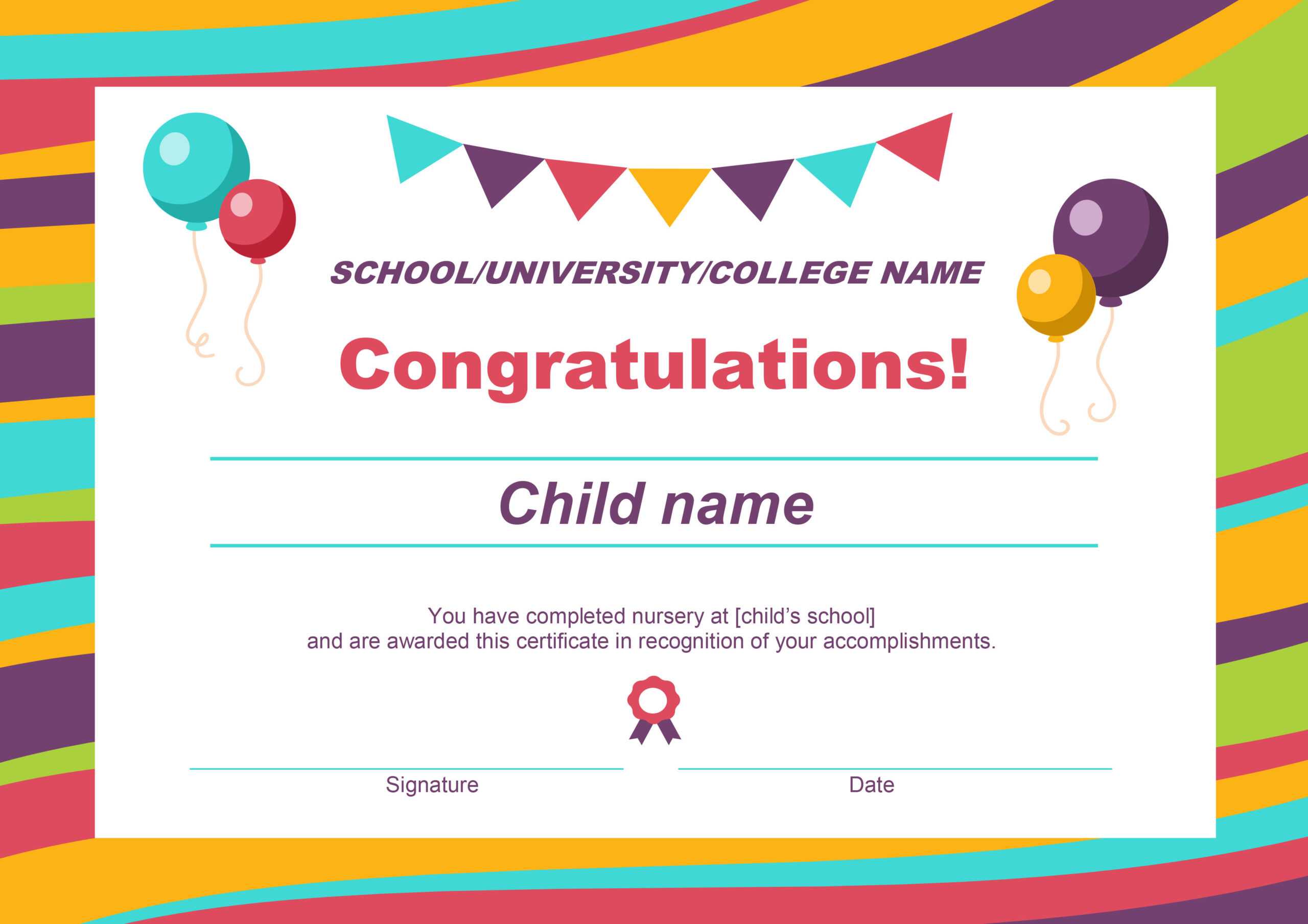 50 Free Creative Blank Certificate Templates In Psd Throughout Certificate Of Achievement Template For Kids
