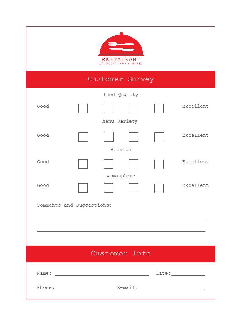 50 Printable Comment Card &amp; Feedback Form Templates ᐅ pertaining to Customer Information Card Template