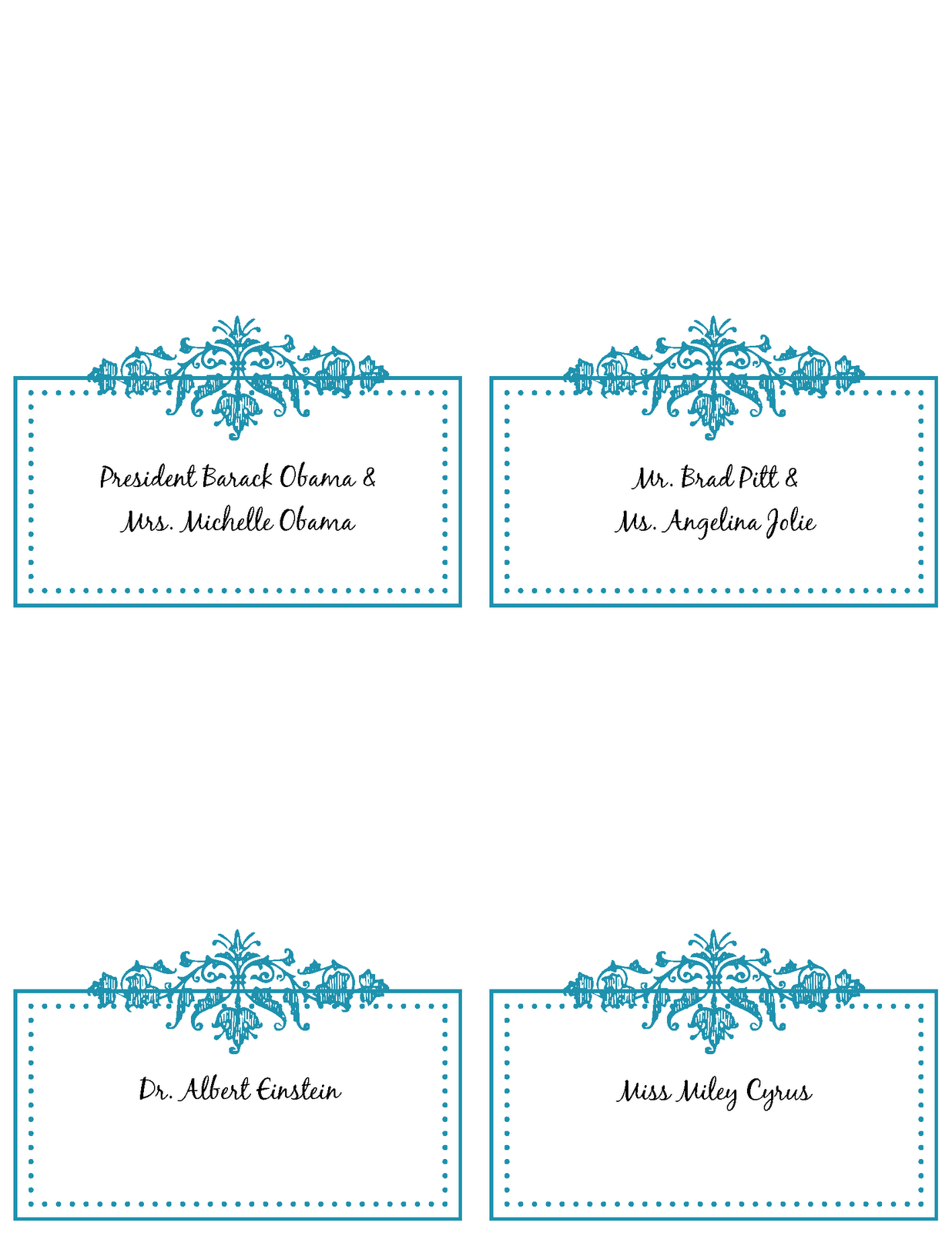 6 Best Images Of Free Printable Wedding Place Cards – Free With Regard To Place Card Template 6 Per Sheet