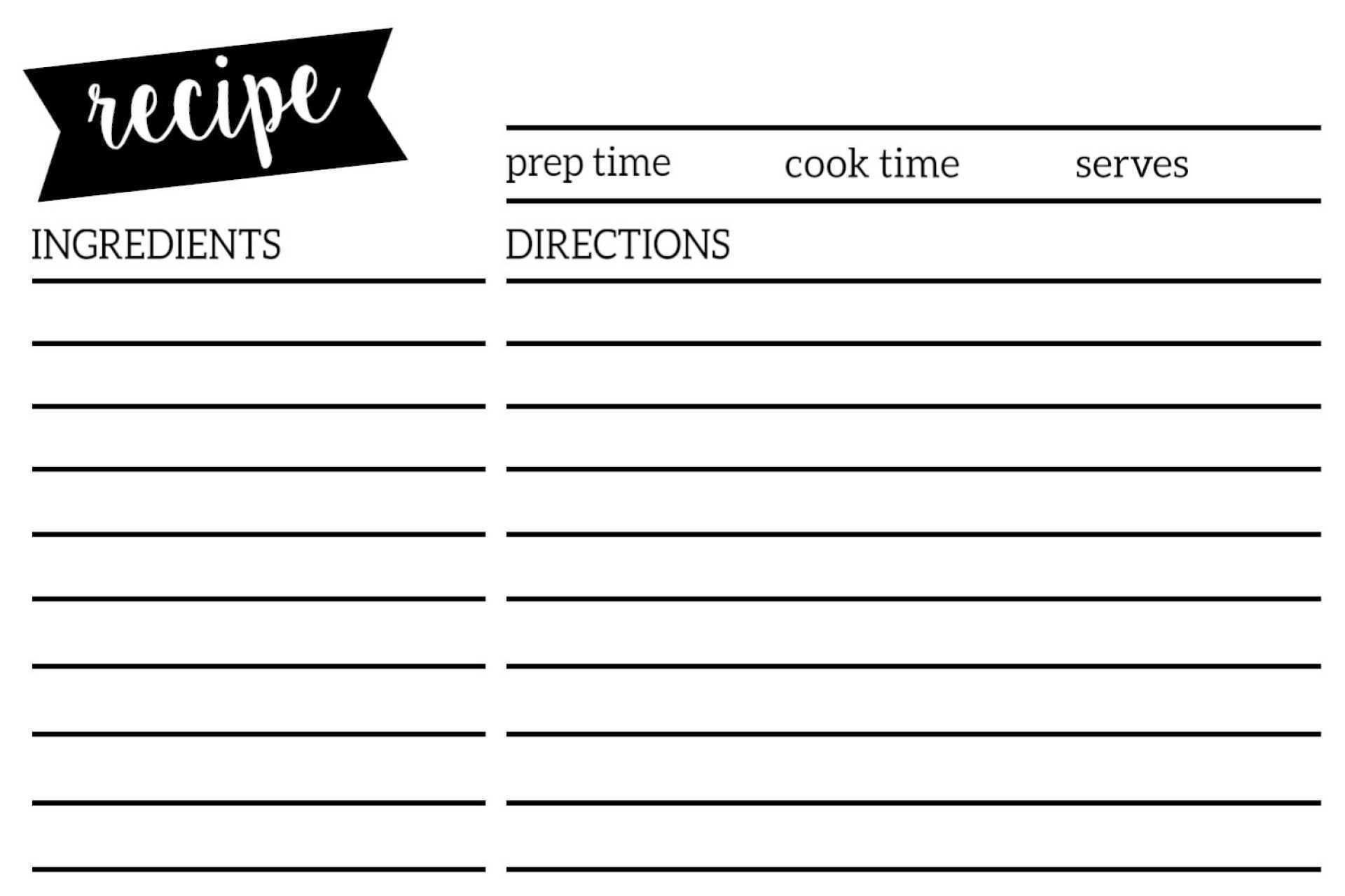 73 How To Create Free Printable 4X6 Recipe Card Template Pertaining To 4X6 Photo Card Template Free