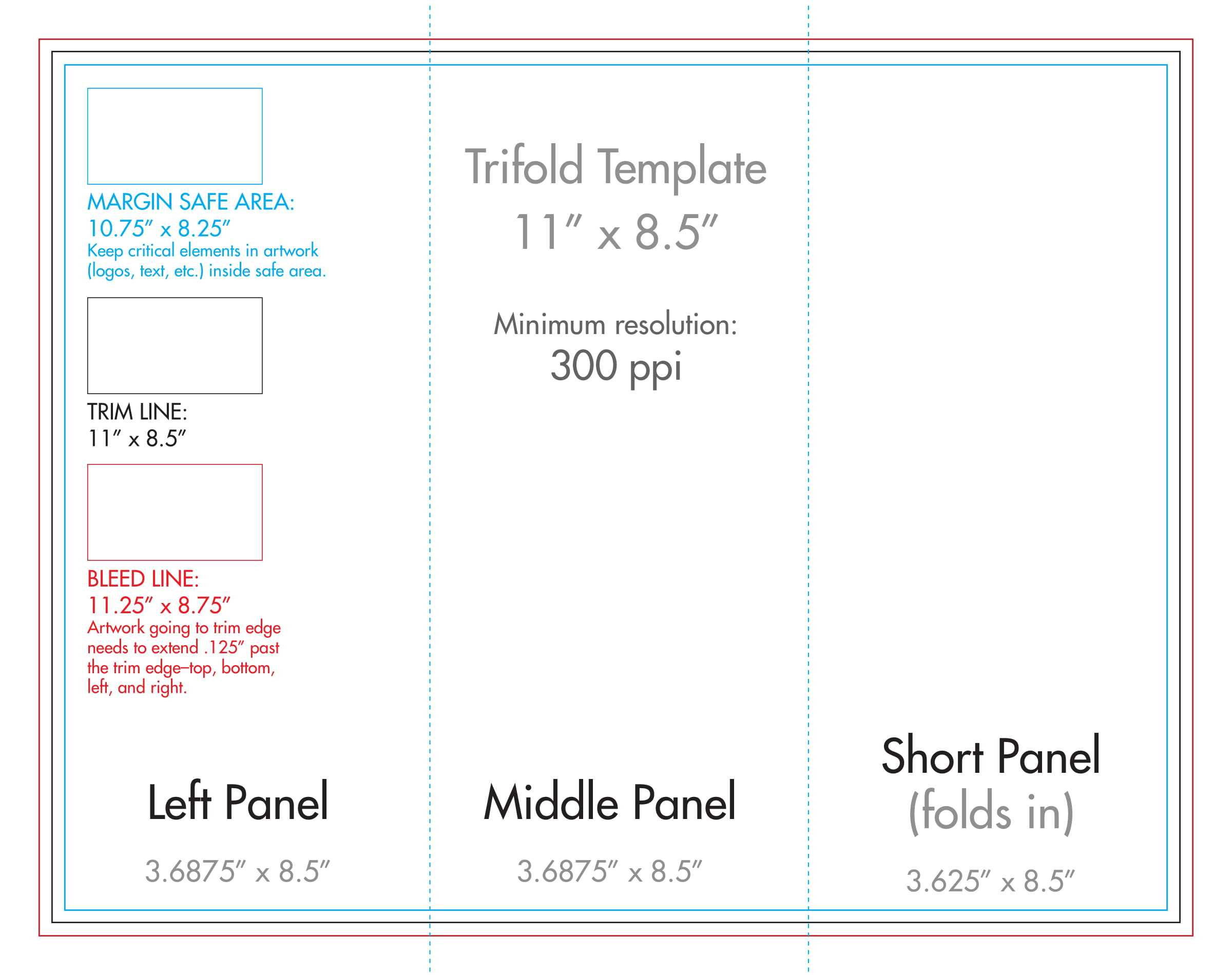 8.5" X 11" Tri Fold Brochure Template – U.s. Press Pertaining To 8.5 X11 Brochure Template