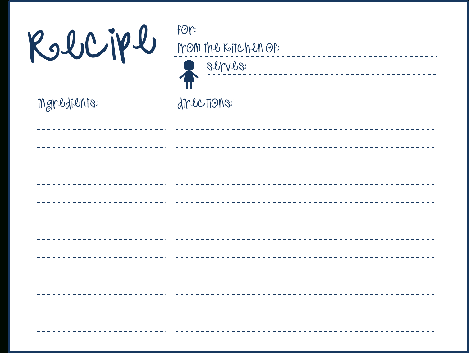 8 Free Recipe Card Templates Excel Pdf Formats Here Are My Within Fillable Recipe Card Template