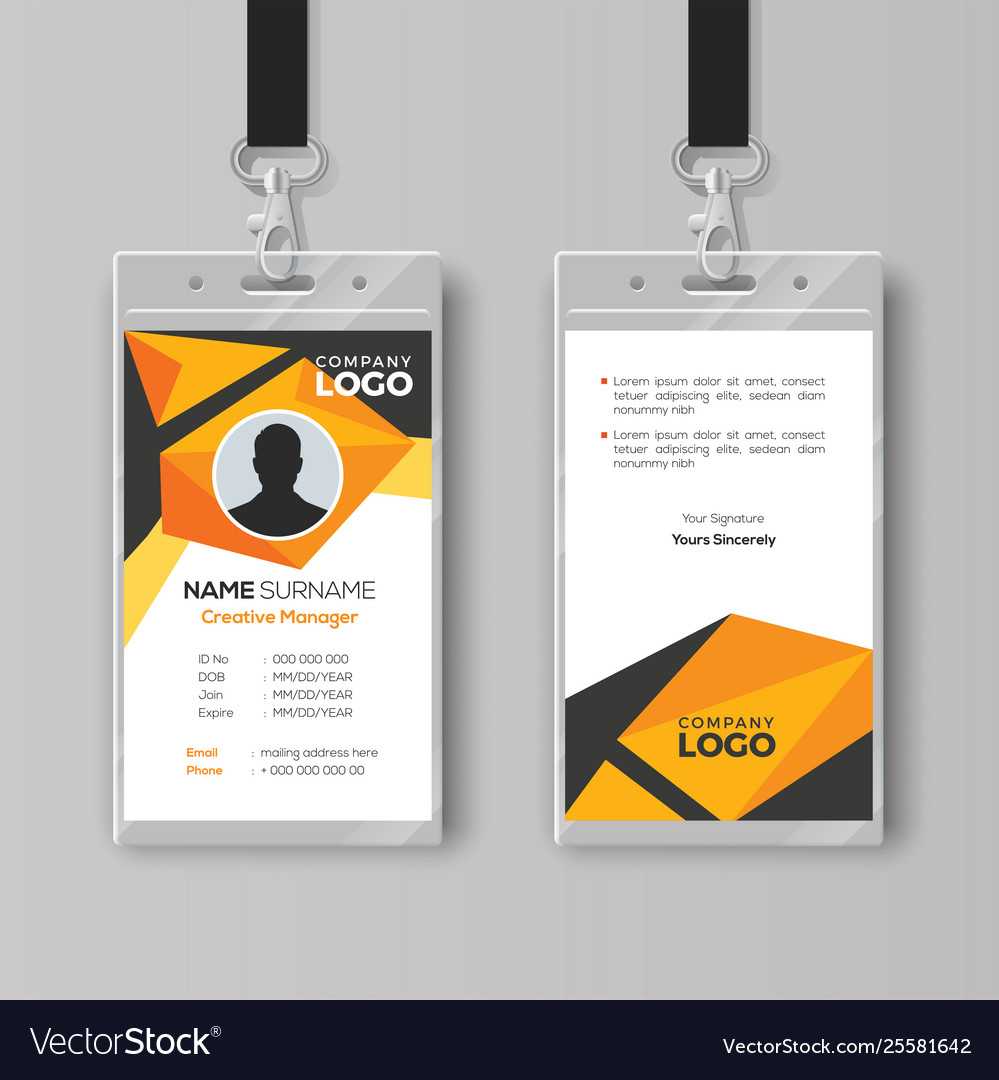 88A Creative Id Card Design Template Stationery Templates Throughout Work Id Card Template