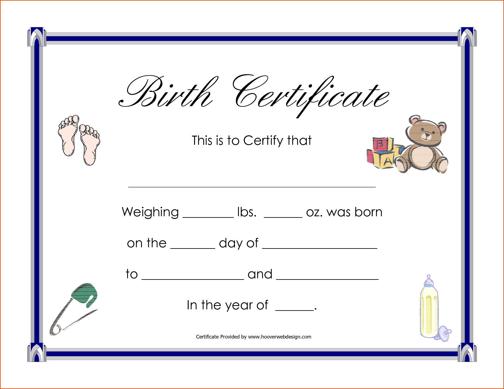 A Birth Certificate Template | Safebest.xyz For Editable Birth Certificate Template