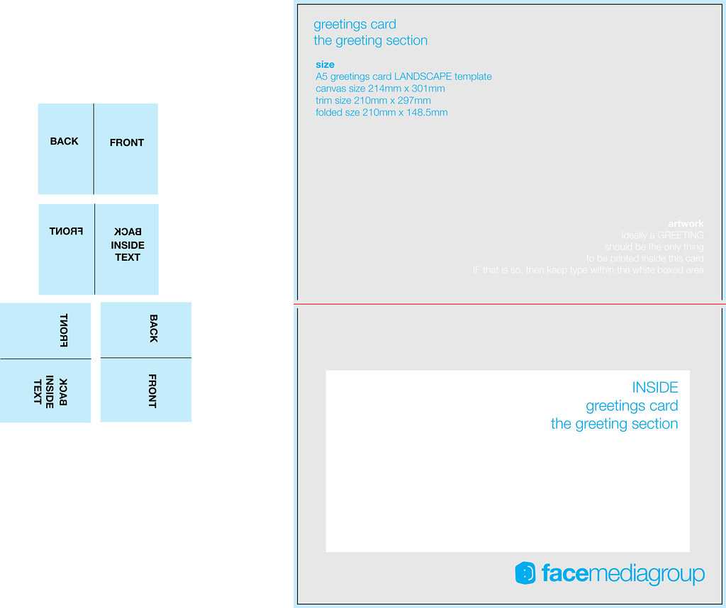 A5 Landscape Greetings Card Template – Tent Fold – Inside Within Birthday Card Indesign Template