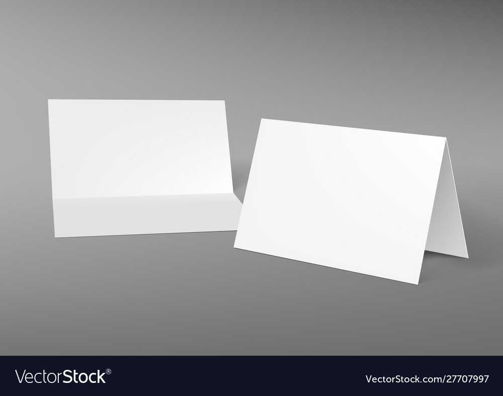 A5 Or A4 Half Fold Horizontal Blank White Brochure Pertaining To Half Fold Card Template