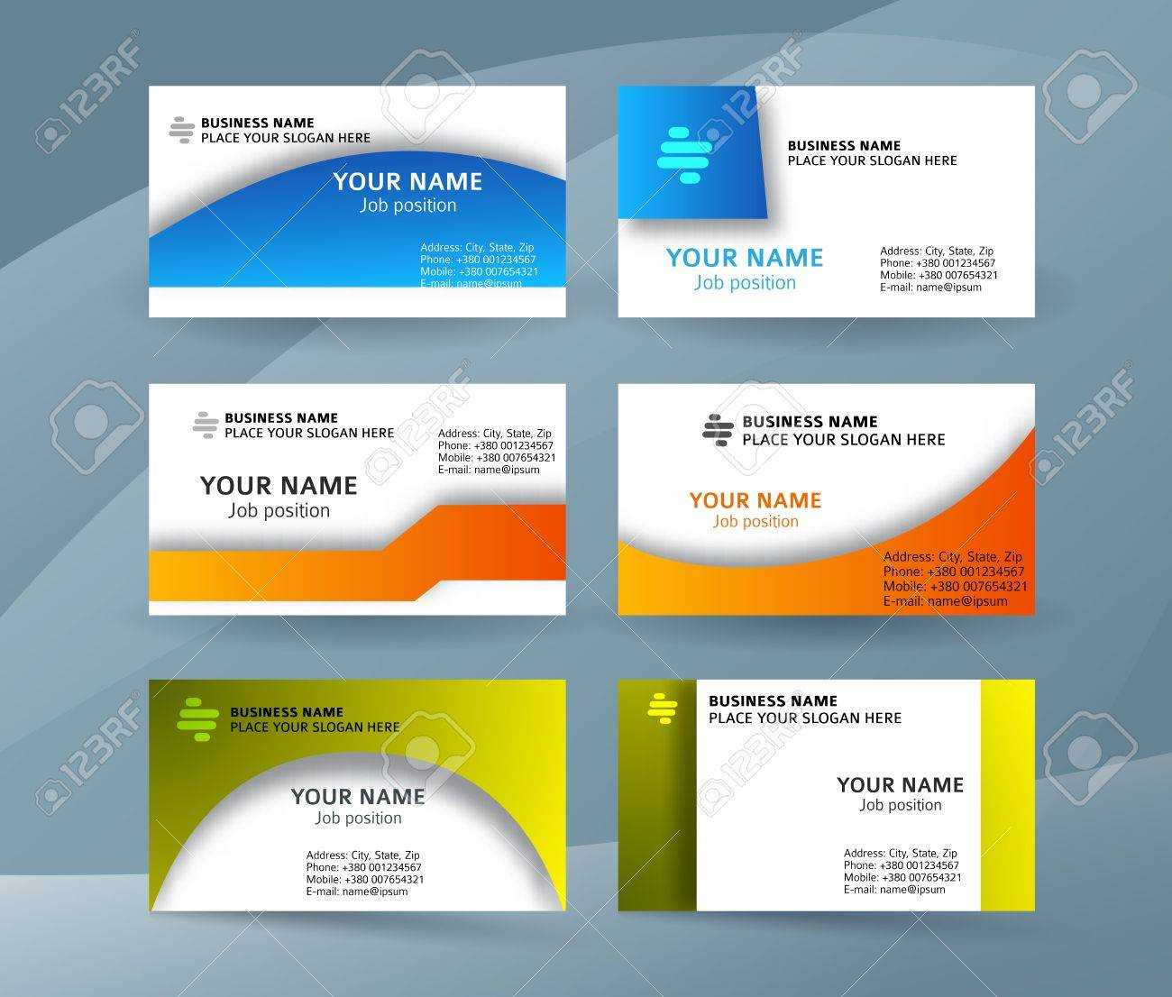 Abstract Professional And Designer Business Card Template Or.. Within Designer Visiting Cards Templates