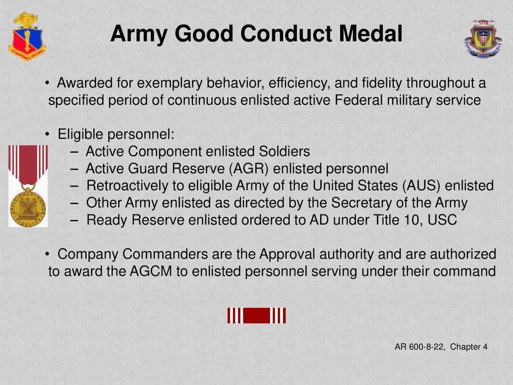 Adjutant General School Administer Awards And Decorations For Army Good Conduct Medal Certificate Template