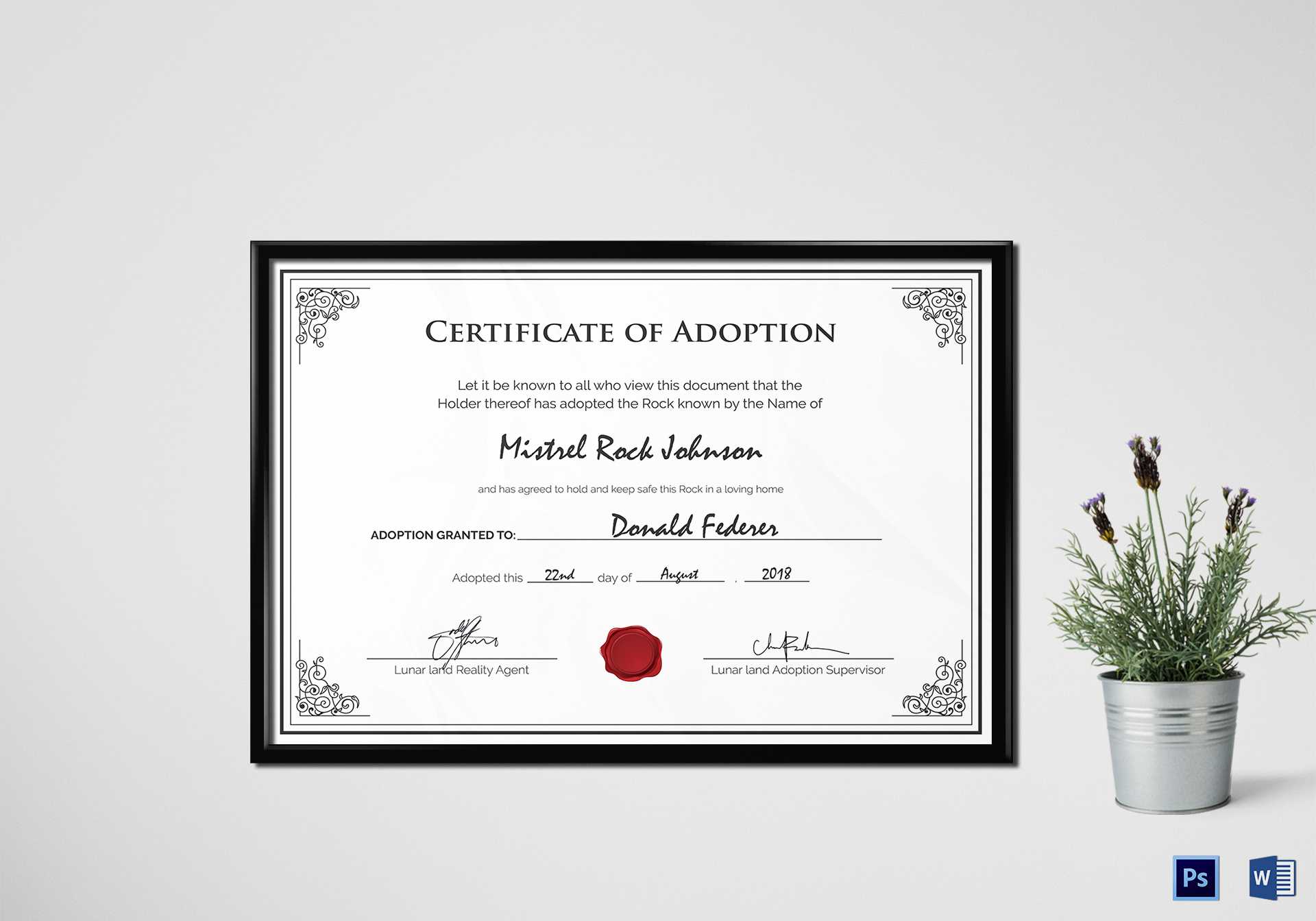 Adoption Birth Certificate Template Within Birth Certificate Templates For Word