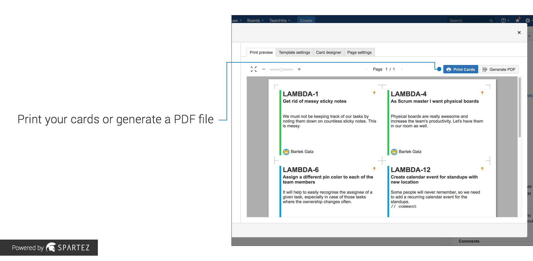 Agile Cards – Print Issues From Jira | Atlassian Marketplace Regarding Agile Story Card Template