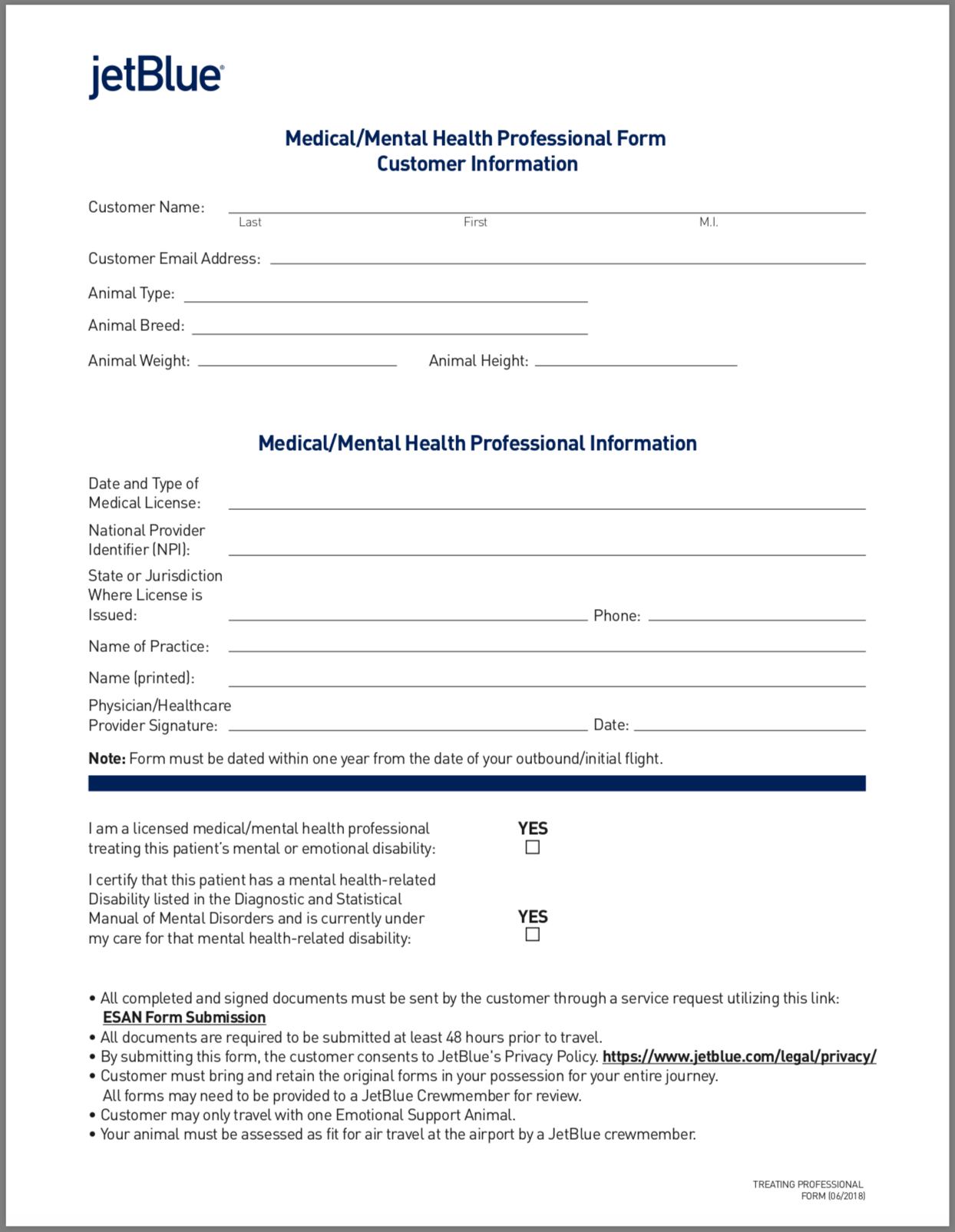 Airline Requirements For Traveling With An Emotional Support With Fit To Fly Certificate Template
