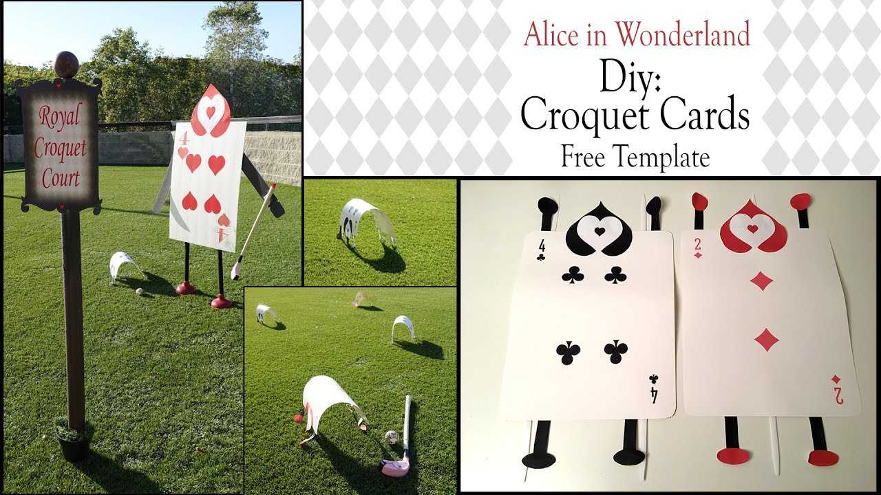 Alice In Wonderland Diy / Croquet Arches For Alice In Wonderland Card Soldiers Template