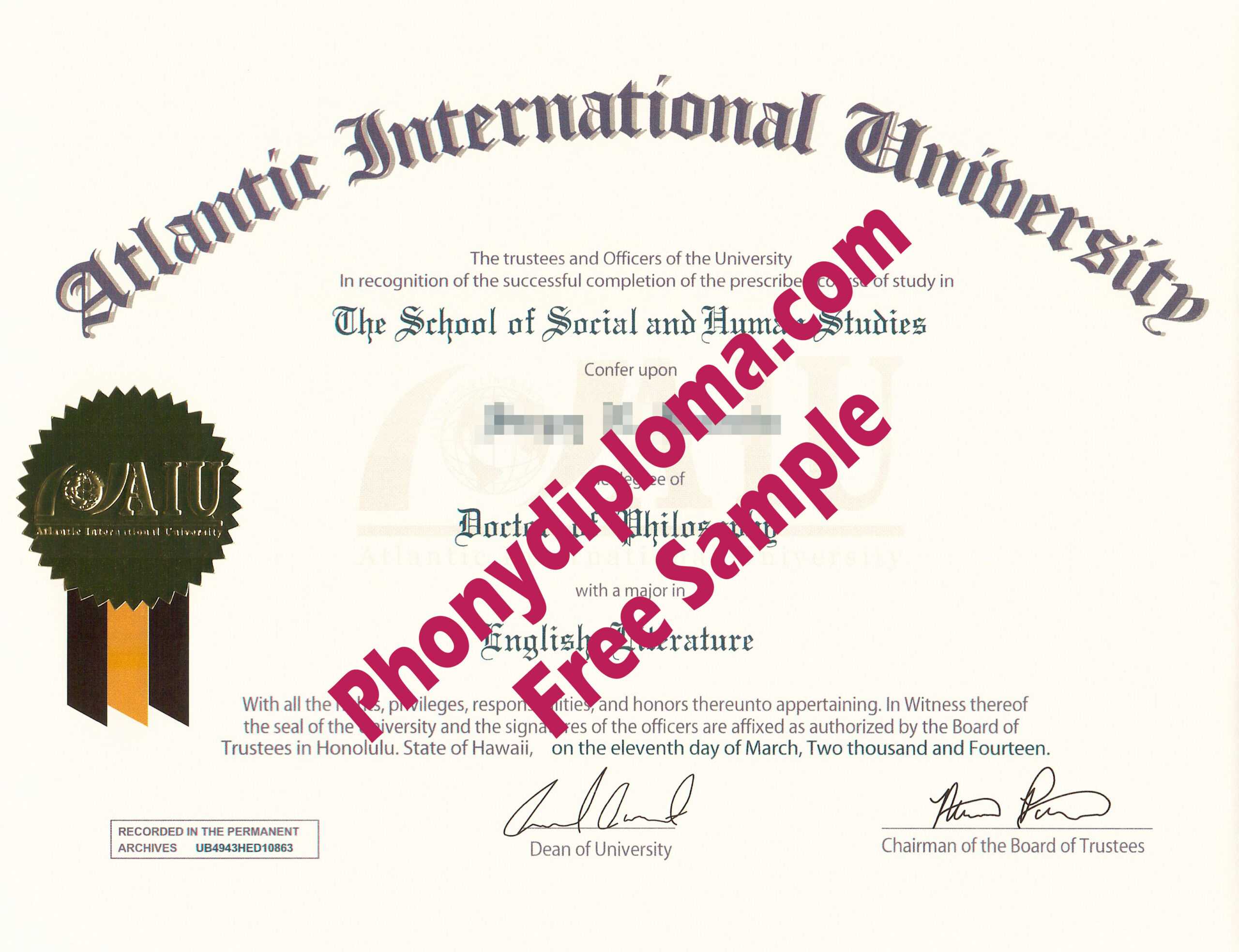 All Fake Diploma Samples In Usa - Phonydiploma For University Graduation Certificate Template