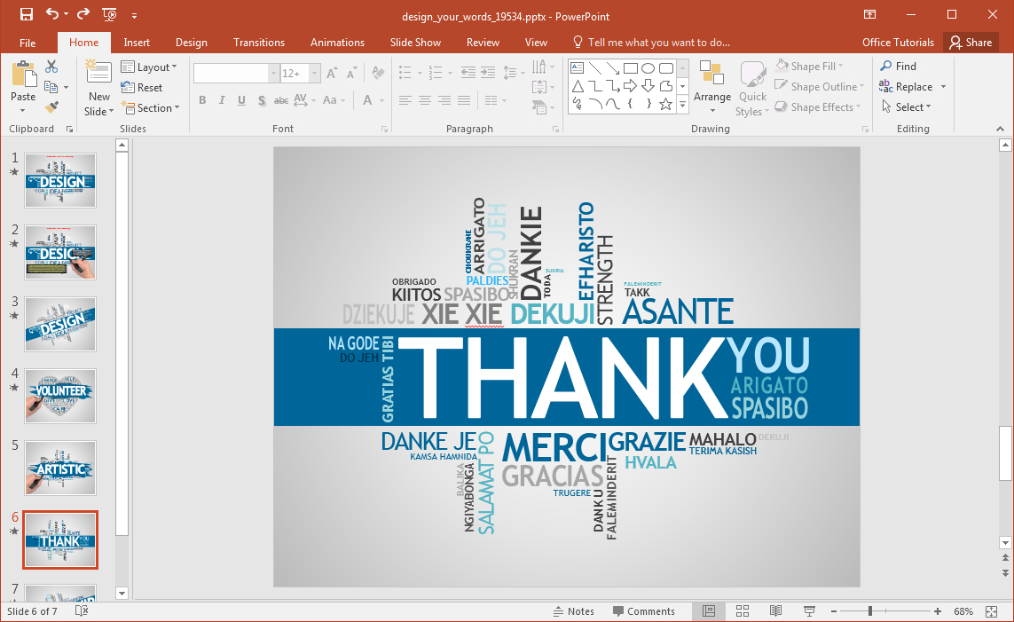 Animated Design Your Words Powerpoint Template With Regard To How To Design A Powerpoint Template